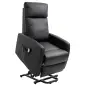 Sillón Levanta Personas Sillón Relax Eléctrico Sillón Elevador Reclinable 145° con Control Remoto 67x95x105 cm Negro