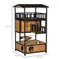 Caseta para Gatos de Madera 75,5x75x137 cm con Techo Asfáltico Plataformas para Interior y Exterior Natural Caseta para Gatos de Madera 75,5x75x137 cm con Techo Asfáltico Plataformas para Interior y Exterior Natural