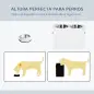 Cuencos para Perros con 2 Tazones de Acero Inoxidable y Espacio de Almacenaje Oculto 60x30x41 cm Blanco