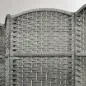 Separador de Ambientes de 6 Paneles Biombo Plegable 270x180 cm Pantalla de Privacidad de Polipropileno Gris Mixto