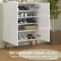 Armario Zapatero con Estantes Ajustables Bisagras de Cierre Suave para 15-20 Pares de Zapatos 72x31,5x95 cm Blanco