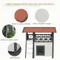 Caseta para Gatos de 2 Niveles 77x50x73 cm Refugio para Gatos con Techo Asfáltico Escalera y Balcón para Exterior Blanco