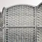 Separador de Ambientes de 4 Paneles Biombo Plegable 180x180 cm Pantalla de Privacidad de Polipropileno Gris Mixto