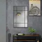 Espejo Rectangular de Pared Espejo de Ventana 90x60 cm con Marco de Metal Espejo Decorativo para Salón Dormitorio Negro Espejo Rectangular de Pared Espejo de Ventana 90x60 cm con Marco de Metal Espejo Decorativo para Salón Dormitorio Negro