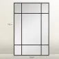 Espejo Rectangular de Pared Espejo de Ventana 90x60 cm con Marco de Metal Espejo Decorativo para Salón Dormitorio Negro Espejo Rectangular de Pared Espejo de Ventana 90x60 cm con Marco de Metal Espejo Decorativo para Salón Dormitorio Negro