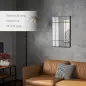 Espejo Rectangular de Pared Espejo de Ventana 90x60 cm con Marco de Metal Espejo Decorativo para Salón Dormitorio Negro Espejo Rectangular de Pared Espejo de Ventana 90x60 cm con Marco de Metal Espejo Decorativo para Salón Dormitorio Negro