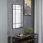 Espejo Rectangular de Pared Espejo de Ventana 90x60 cm con Marco de Metal Espejo Decorativo para Salón Dormitorio Negro Espejo Rectangular de Pared Espejo de Ventana 90x60 cm con Marco de Metal Espejo Decorativo para Salón Dormitorio Negro