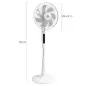 Ventilador de Pie con Mando a Distancia Oscilante 28 Velocidades 3 Modos Temporizador y Función Antimosquitos Blanco