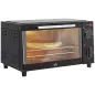 Mini Horno Eléctrico 9L Horno Eléctrico Sobremesa 750W con Temperatura Ajustable Temporizador 35x24,6x20 cm Negro