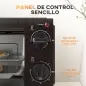 Mini Horno Eléctrico 9L Horno Eléctrico Sobremesa 750W con Temperatura Ajustable Temporizador 35x24,6x20 cm Negro
