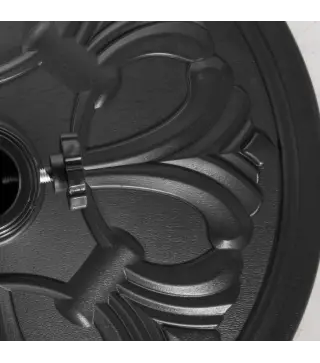 Soporte para Parasol Redondo de HDPE y Cemento Peso 13 kg para Poste de Paraguas de Ø35/38/48 mm Ø48x34 cm Negro