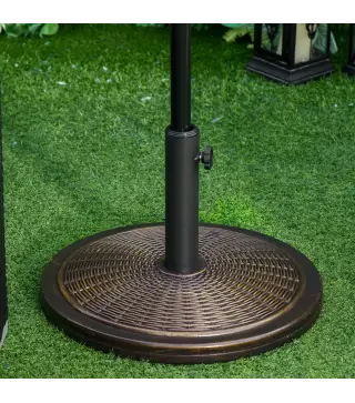 Base para Sombrilla de Jardín Peso Neto 13 kg Soporte de Parasol de Cemento Retro para Postes de 35mm/38mm/48mm para Terraza Pat