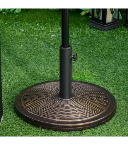 Base para Sombrilla de Jardín Peso Neto 13 kg Soporte de Parasol de Cemento Retro para Postes de 35mm/38mm/48mm para Terraza Pat