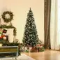 Árbol de Navidad Artificial de 180cm 618 Ramas Bayas y Piñas Puntas Nevadas Decoración Navideña de Interior Verde