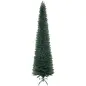Árbol de Navidad Artificial Estrecho 210 cm con 510 Ramas, Base Plegable y Soporte Metálico Fácil Montaje Verde