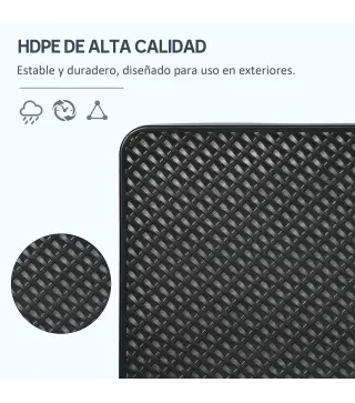 Base para Sombrilla de 4 Piezas Soporte para Parasol de HDPE Rellenable con Agua 59 kg o Arena 80 kg para Jardín Negro
