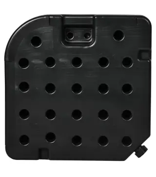 Base para Sombrilla de 4 Piezas Soporte para Parasol de HDPE Rellenable con Agua 59 kg o Arena 80 kg para Jardín Negro