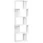 Estantería Librería de 5 Niveles en Forma de S con 10 Estantes para Dormitorio Estudio Oficina 60x24x184,5 cm Blanco