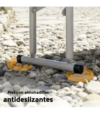 Conjunto de Camping Plegable de Mesa y Bancos Asas para Exterior 180x74x74 cm y 182x28x42 cm Blanco