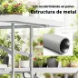 Conjunto de Camping Plegable de Mesa y Bancos Asas para Exterior 180x74x74 cm y 182x28x42 cm Blanco