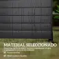 Biombo de 6 Paneles de HDPE 120x174 cm Biombo Separador de Ambientes con Soporte Aspecto de Vetas de Madera Negro