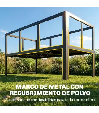 Conjunto de Jardín Exterior con Cojines 2 Sofás de 2 Plazas Reposabrazos Ajustables y Mesa de Centro de Listones Gris