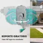 Manguera Retráctil de Pared con Carrete de 10+1 m con Retorno Enrollado Automático y Boquilla de 7 Funciones Gira 180°