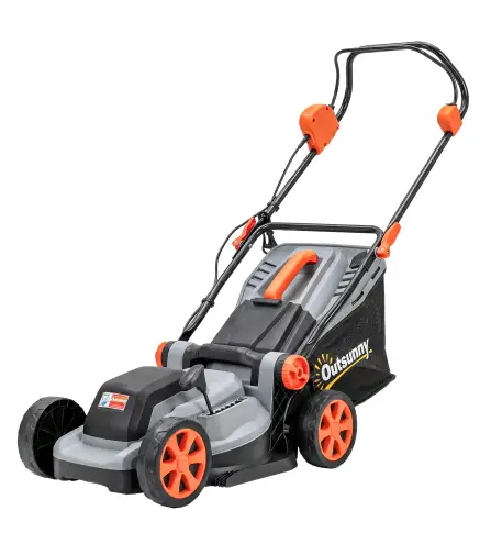 Cortacésped a Batería Inalámbrico 18V con 2 Baterías de 4Ah Ancho de Corte de 34 cm y Función de Mulching Motor 700 W