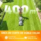 Cortacésped a Batería Inalámbrico 18V con 2 Baterías de 4Ah Ancho de Corte de 34 cm y Función de Mulching Motor 700 W
