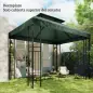 Toldo de Recambio 4x3 m con Techo Doble Orificios de Drenaje y Protección UV Solo Toldo NO Incluye Marco Verde