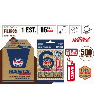 Filtros 6Mm Bio 500 Filtros + Encendedor