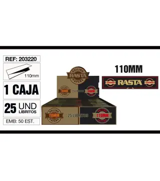 Cajita 25 Libritos Papel 110Mm