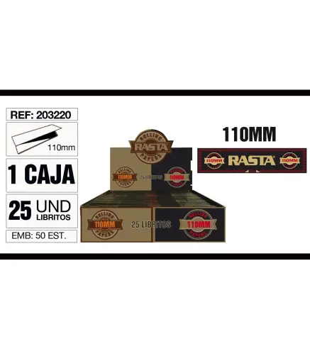 Cajita 25 Libritos Papel 110Mm