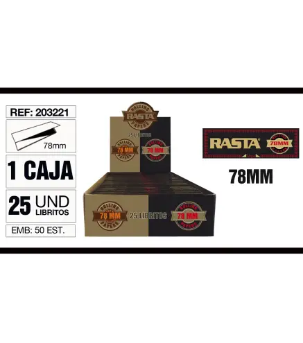 Cajita 25 Libritos Papel 78Mm