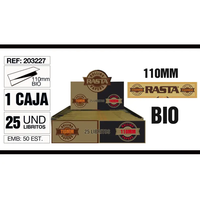 Cajita 25 Libritos Papel Bio 110Mm