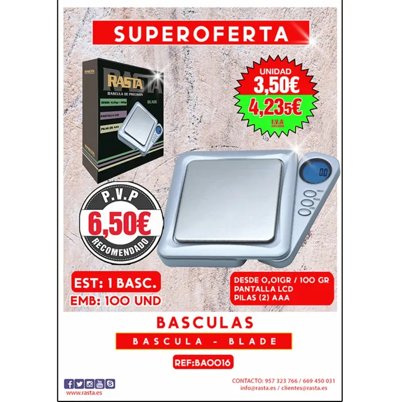 Báscula Blade 0.01G 100G 1Und Emb 100