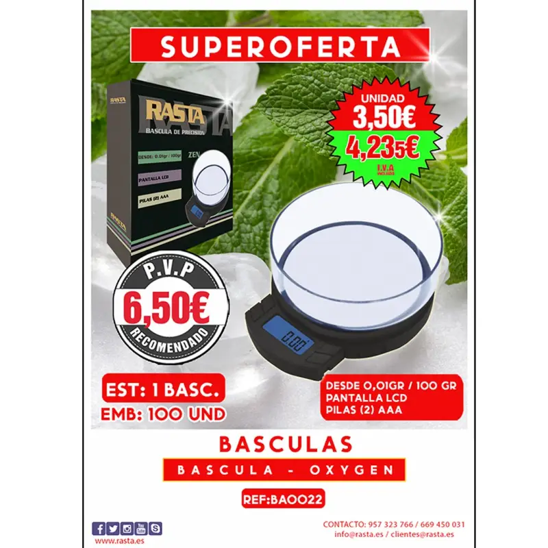 Báscula Zen 0.01Gr 100Gr 1Und Emb 100