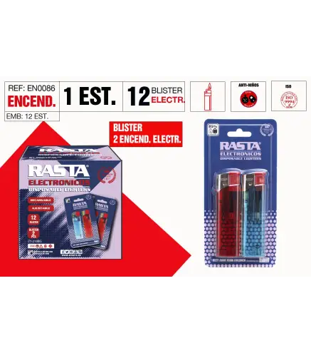 Encendedor Electronico Blister 2 Und.