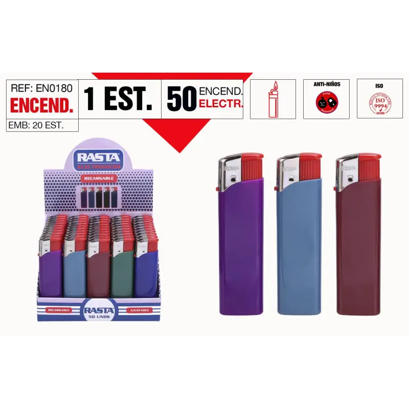 Encendedor Electronico Est: 50 Und.