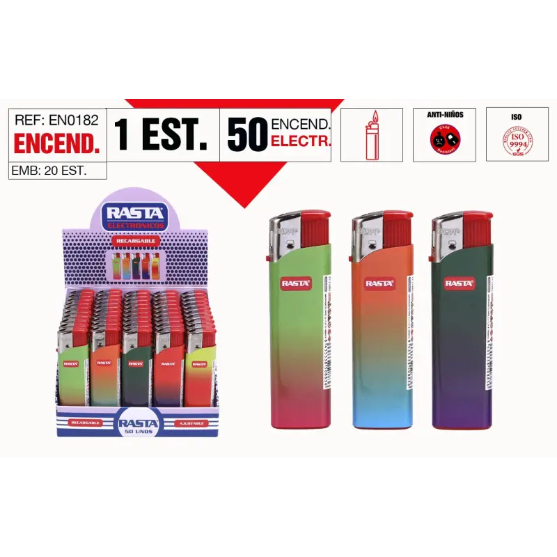 Encendedor Electronico Est: 50 Und