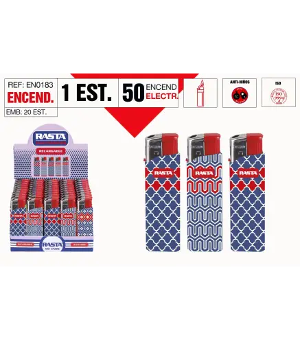 Encendedor Electronico Est: 50 Und
