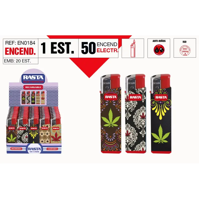 Encendedor Electronico Est: 50 Und.