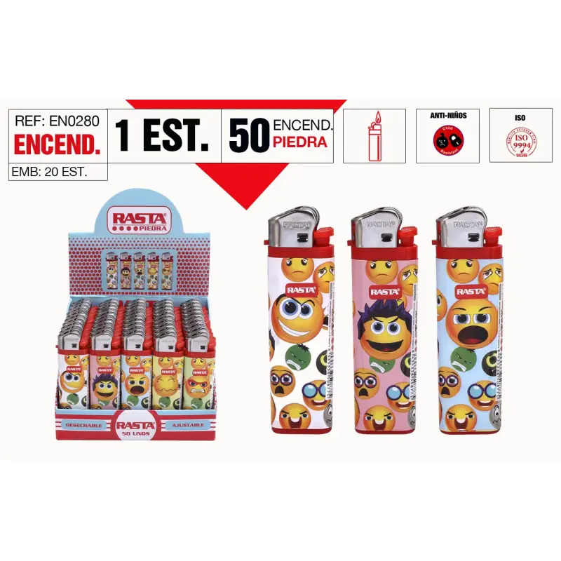 Encendedor Piedra Est: 50 Und.
