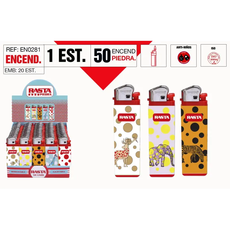 Encendedor Piedra Est: 50 Und.