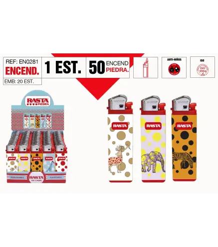 Encendedor Piedra Est: 50 Und.