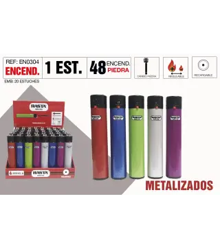 Encendedor Round Metal Estuche 48 Und