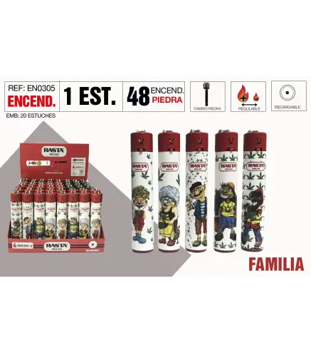 Encendedor Round Familia Estuche 48 Und