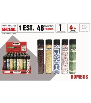 Encendedor Round Rombos Estuche 48 Und