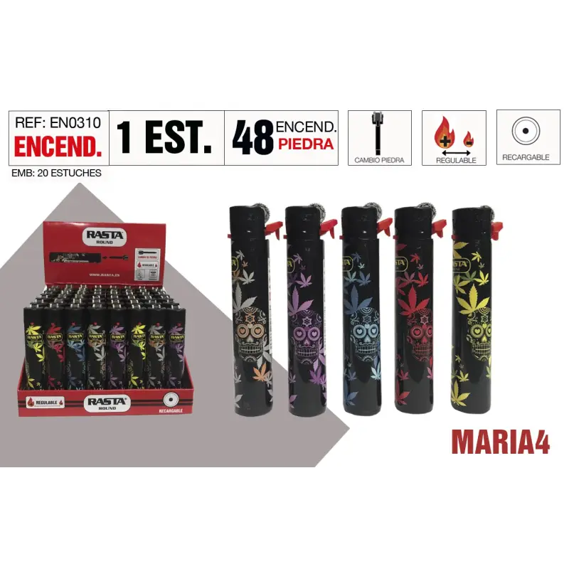 Encendedor Round Maria4 Estuche 48 Und