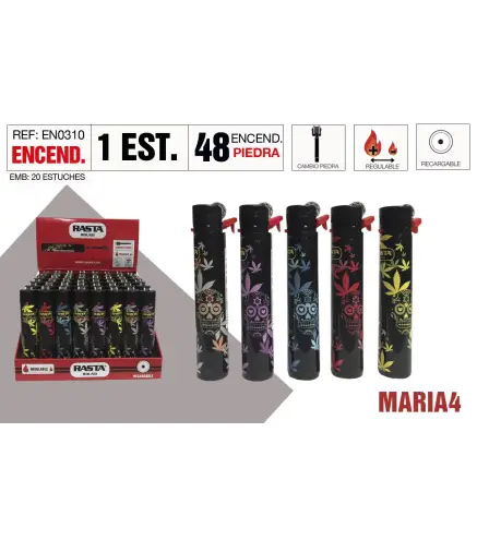 Encendedor Round Maria4 Estuche 48 Und